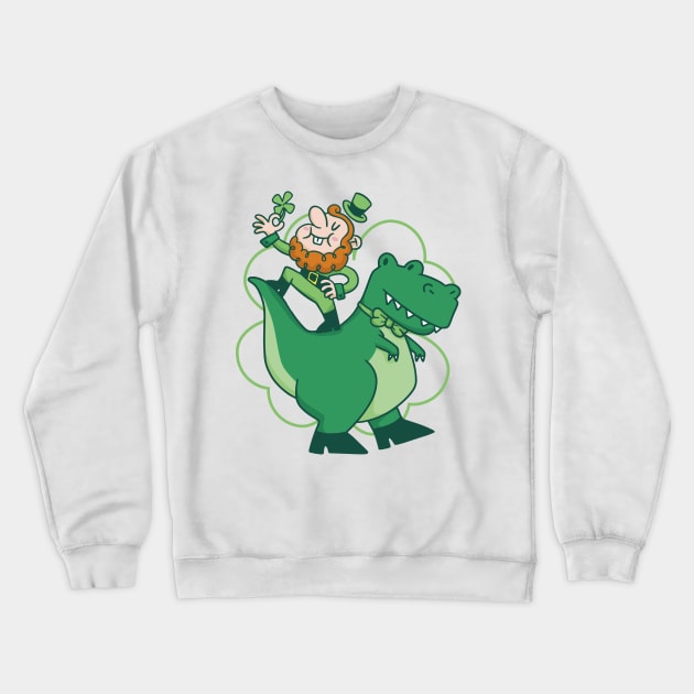 St Patrick Trex T S Crewneck Sweatshirt by LindenDesigns